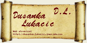 Dušanka Lukačić vizit kartica